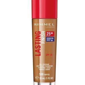 RIMMEL LONDON full coverage lasting finish foundation 500 Toffee NEW